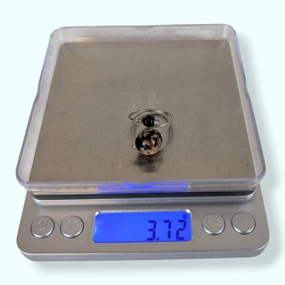 (2/$20) V. Wire Wrapped Murano Glass Ring - Picture 5 of 7